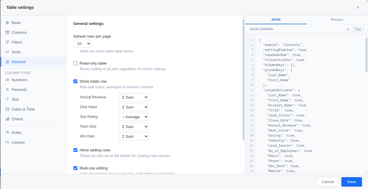 SETKI Grid — admin settings